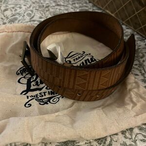 Lucky Brand Embossed Leather Belt size 40
